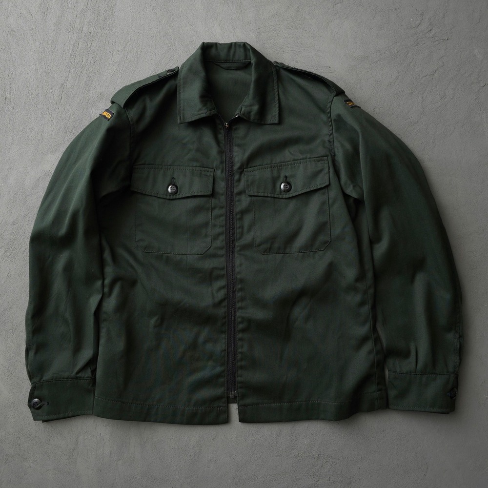 Vintage 1970s Dark Green Army Jacket 6736 Short Confection Frontenac Inc.